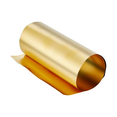 AHANDMAKER 1 Stück Messingblech 12"L X 6"W 0.01mm Dicke Messingplatten Aus Metall Messing Unterlegscheiben Sortiment Messingblech von Precision Metals Für Modelle Kunsthandwerk Instandsetzung