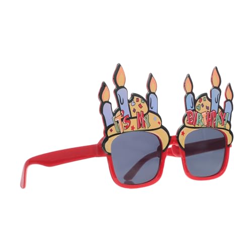 BESTYASH Happy Birthday Sonnenbrille Mit Flammenkerze Lustige Brille Für Partygeschenke Fotoautomaten Requisiten Für Happy Birthday Brille