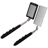 FUNOMOCYA 2Stücke Auto Inspektionsspiegel Mit LED Flexibler Teleskop Spiegel Für Fahrzeuguntersuchung Einstellbare Für Einfache Chassis Inspektion
