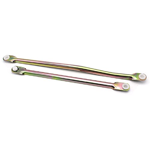 BMTick Lange und kurze Scheibenwischergestänge Zug/Schubstangen - Komplettes Set kompatibel mit Nissan Qashqai J10 - Eisenstange mit Kunststoffbeschlag - Wischermotorgetriebe & Gestängebaugruppen