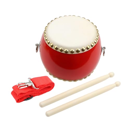 SKISUNO 1Satz Handtrommel für Rote Schlaginstrumente mit Drumsticks Aufklärungsspielzeug Musikalität und Hörschulung für Jungen