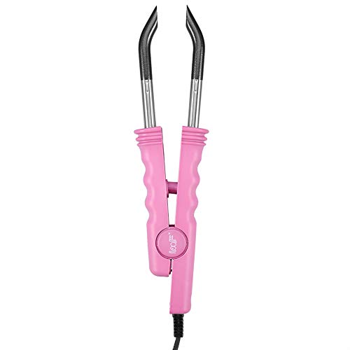 Wärmezange Haar Extensions Iron, Fusion-Haarverlängerungswerkzeug Hair Extension Connector Salon Fusion Iron Tool Wig Connector Tools Hair Styler Extension (Rosa)