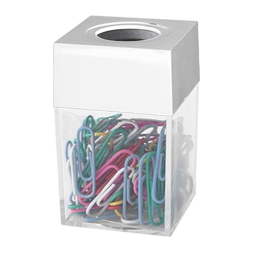 Niktule Büroklammerspender, Büroklammerhalter | Magnetischer Büroklammerspender-Organizer | Transparenter Büroklammerhalter, Desktop-Büroklammerspender für Schreibtischbedarf, Organizer-Zubehör