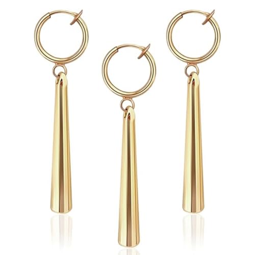MIRKUZI Ohrringe 3er-Pack Ohrringe, goldene Ohrclips, Anime-Cosplay-Ohrringe, geeignet für Anime-Liebhaber
