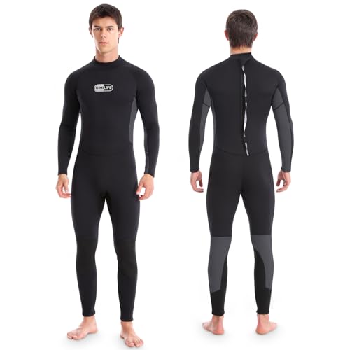 Neoprenanzug für Herren, Neopren Herren Tauchanzüge Neoprenanzug Herren Lang, 3mm Neoprenanzug Herren Wetsuit für Tauchen Surfen Schnorcheln Kajakfahren