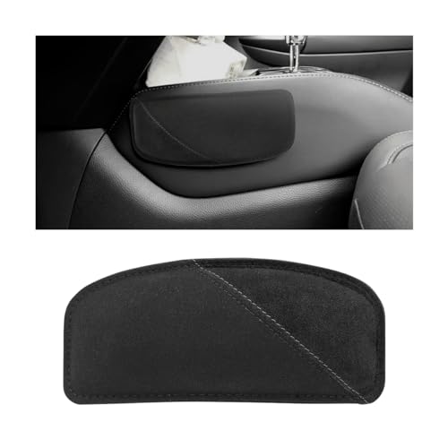 JNNJ Wildleder Kniepolster für Autositze, Auto Knie Leggings Abdeckung, Autotür Armlehne, Armpolster für Die Mittelkonsole, Autotür-Ellenbogenkissen für Auto(Schwarz)
