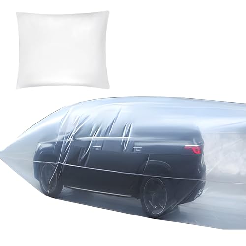 Autoabdeckung Outdoor-Autoabdeckung, Wetterfeste, Vollständig Geschlossene, Versiegelte Auto-Hochwasserabdeckung Und Aufblasbare Garage, Für Limousinen-SUVs(3 x 5 m/9.84 x 16.4 ft)