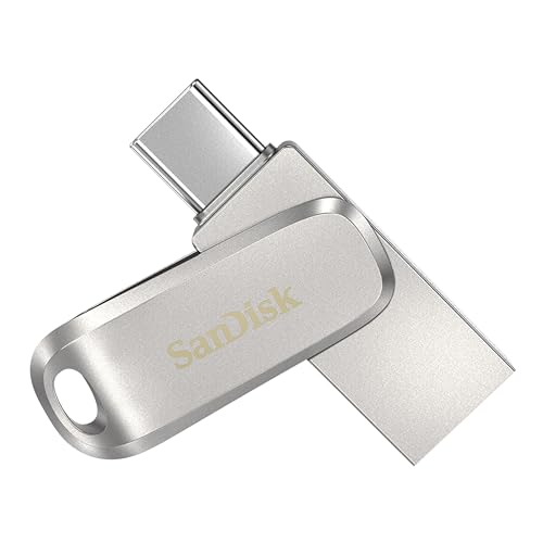 SanDisk Ultra Dual Drive Luxe USB Type-C-Laufwerk Smartphone Speicher 128 GB (Mobiler Speicher, USB 3.2 Gen 1, drehbares Design, 400 MB/s Lesen, USB Laufwerk, automatisches Backup)