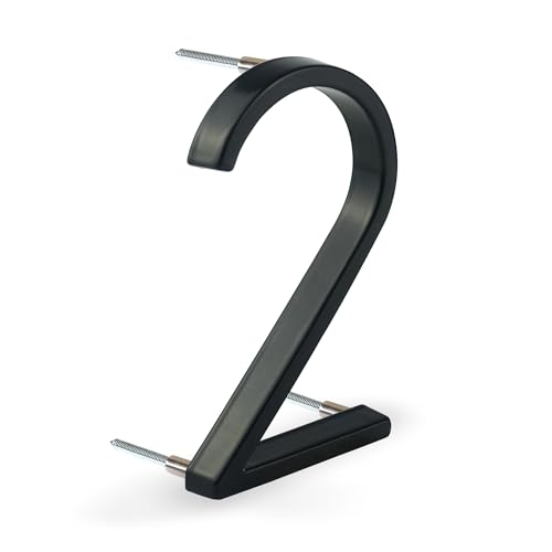 HASWARE 5 Zoll (12cm) Schwebende Hausnummer: Moderne Türnummern - Beschilderung für Straßenpost (Verbessertes Schwarz, 2)
