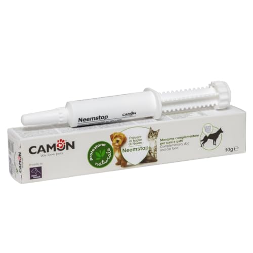 Camon Neemstop, Wurmmittel, Wurmpaste für Hund Katze mit Neemöl, Futterspritze für 3 Monate mit pflanzlichen Wirkstoffen