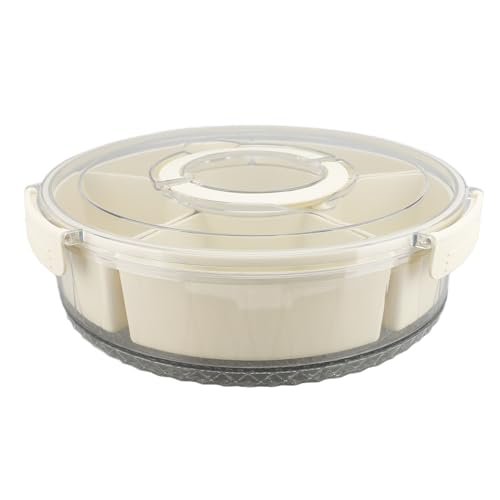 Nikou Divided Serving Tablett Haustier versiegelter rotatierbarer klarer Snack Spinner Food Platter Wurststabsbehälter unterhaltsam