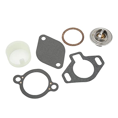 Motorthermostat-Kit 807252Q5 Ersatz 160 Grad und Dichtungshülse, Solides ABS-Metall-Auto-Bootsmotor-Thermostat-Kit für MerCruiser mit Hülse 4,3 L 5,0 L 5,7 L 7,4 L 8,2 L ab 1987