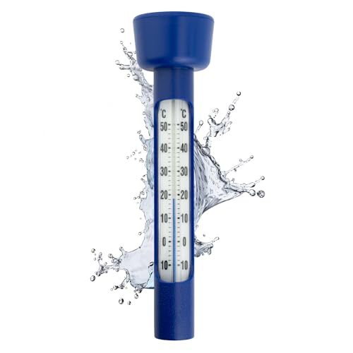 Pool Thermometer Wassertemperatur Thermometer Schwimmend Analog Leicht abzulesen Wasserthermometer für Spa Pool Whirlpool Zubehör Wild Schwimmen Thermometer