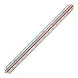 Architekturmaßstab, Lineal, dreieckig, 30 cm, Kunststoff, Architektenmaßstab für Studenten, Architekten, Ingenieure, Zeichner, mehrfarbig, 1:20, 1:25, 1:50, 1:75, 1:100, 1:125 (1 Stück)