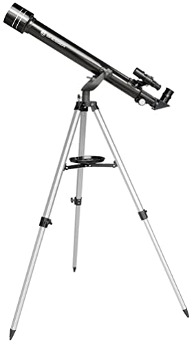 Bresser Teleskop Arcturus 60/700 Einsteigerteleskop mit Stativ und reichlich Zubehör mit praktischem Koffer für den Transport
