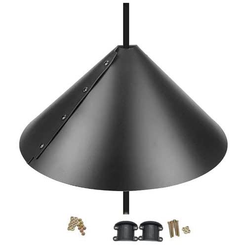 Eteslot Eichhörnchen-Schallwand-Set, 45,7 cm, schützender Vogelhausschutz, umwickelbare Eichhörnchenschutz-Schallwand, wiederverwendbar, waschbären- und eichhörnchensicher, mit Zubehör