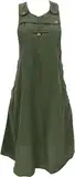 GURU SHOP Latzrock, Trägerkleid, Hippierock - Olivgrün, Damen, Baumwolle, Size:L/XL
