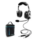 AIRVOICE Aviation Headset mit Geräuschunterdrückungsfunktion, Headset für Piloten mit bequemen Ohrpolstern und flexiblem Mikrofon, PNR Luftfahrt-Headset für Piloten mit Tragetasche