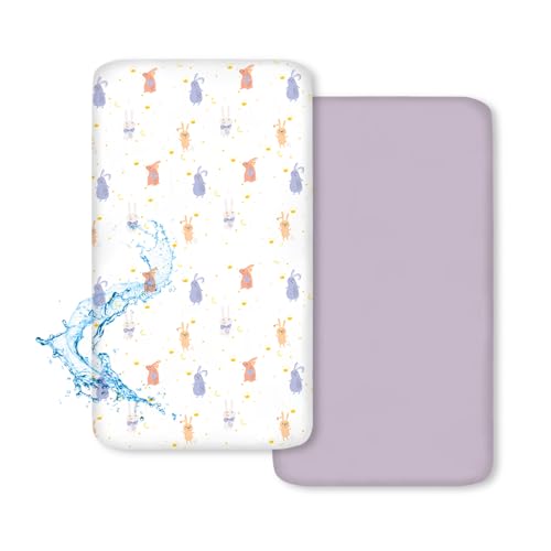 Bimocosy Matratzenschoner 60x120 wasserdichte Matratzenauflage für Baby, Matratzenschutz, Inkontinenzunterlage Waschbar,Oeko-TEX Standard 100 Zertifiziert