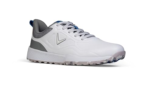 Callaway Herren GTX Golfschuh, Weiß Grau Blau, 46 EU