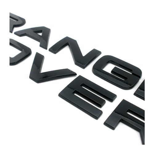 MyFisher zlj6688 Original Qualität Range Sport Grill Logo Buchstaben Rover Kofferraum Abzeichen Emblem Dekor (Color : Gloss Black)