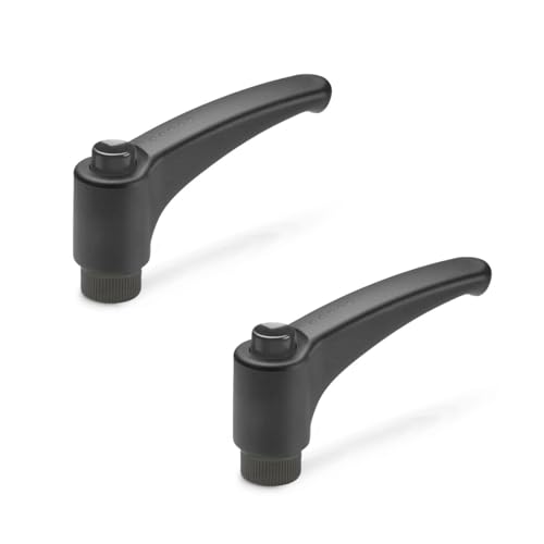 Ganter Normelemente , 2 Stück Klemmhebel Kunststoff, Buchse Messing, GN 603-78-M8-DSG, Gewinde M8
