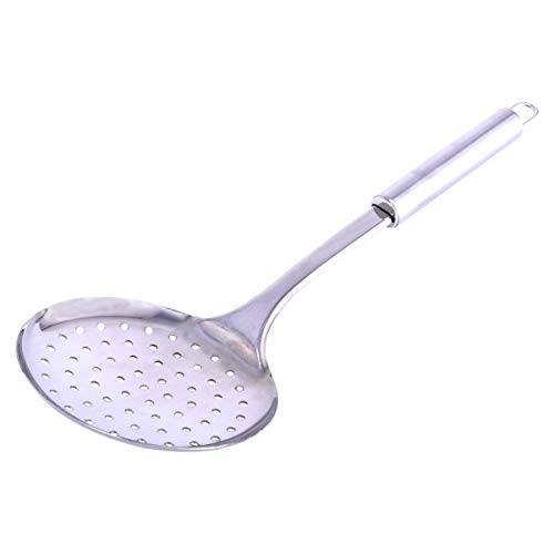Amosfun 1 Stk sieb aus edelstahl kitchen filter soßenlöffel Abtropflöffel Schöpflöffel Fleischlöffel Nudelsieb geschlitzter Servierlöffel küchenutensilien Küchensieb Siebschaufel Silver