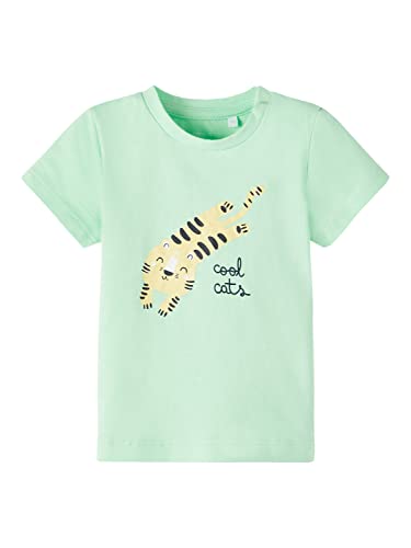 name it Baby Boys NBMFUNO SS Top, Green Ash, 62