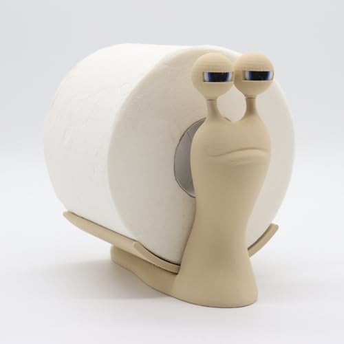 Schnecke Toilettenpapierhalter Lustiges Klopapierhalter Klorollenhalter Aufbewahrung Klopapier Stehend Bad Deko Perfekt als Deko für Toilettenpapier, als Geschenk (‌Schnecke‌ A) (Auge 3 (Schlitz))