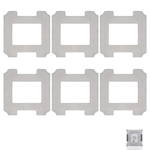 Mozzoom 6-Pack Washable Microfiber Cleaning Pads for ECOVACS Winbot W1/W1 Pro/W2/W2 Omni Window Cleaning Robots, Durable & Reusable