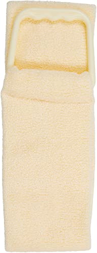 BRUBAKER Rückenschrubber für Körperpeeling - Massagegurt für Rücken Bad Dusche - Rücken Gurt für Rückenmassage und Trockenmassage - Waschen und Körperpflege - Creme Beige