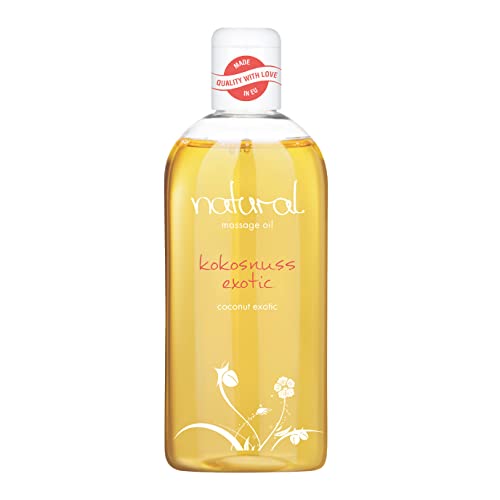 Natural Wellness Massageöl 'Kokosnuss Exotic' 250 ml | Erotisches intim Körperöl | Massage-Öl für Erotik-Wellness und Entspannung | Muskelentspannung mit exotischem Kokos Duft