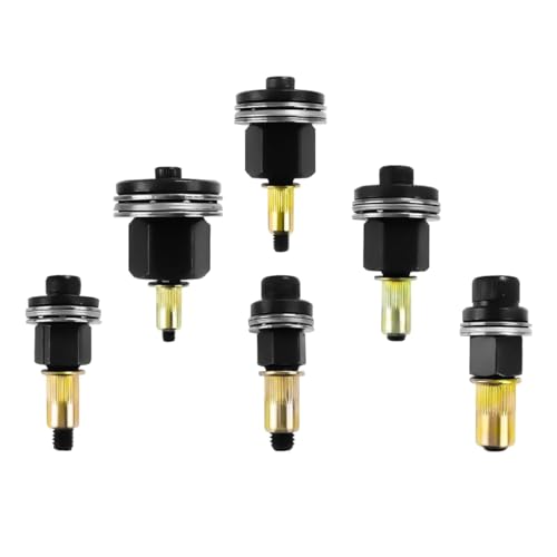 6 Stück Einnietmuttern Werkzeugkopf Set, M3-M4-M5-M6-M8-M10 Einnietmuttern Werkzeug, Handnietwerkzeug Set, Sowohl für Handbetrieb als Auch für Elektrobohrerbetrieb, für die Montage von Warenregalen