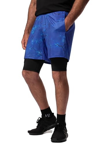 Jay-PI Jay-PI Funktionsbermuda Iron Anvil, Fitness, Quickdry, Alloverprint, bis 7 XL Royalblau 4XL 828877757-4XL