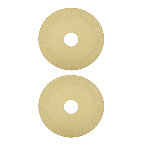Glastrennscheibe, 100 mm Außendurchmesser, Diamant-Sägeblatt für Fliesen, Kristall, schnelles gerades Schneiden, Anfasen, Polieren, Glaskeramik (Champagne Gold)