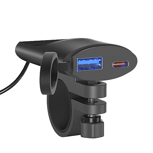 Kriogor Ultradünne USB Steckdose 12V mit Intelligente Ausschaltfunktion, 30W Schnellladung PD & 18W QC3.0 KFZ Auto Ladegerät, wasserdichte Steckdose für KFZ Wohnmobil Motorrad Boot Yacht