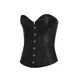 Miederhosen Formend Top Gothic Vintage Jacquard Shapewear Taillen Korsett(Schwarz,S)