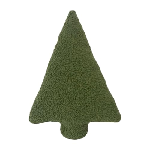Weihnachtsbaumkissen – Plüschkissen für Weihnachten | Weihnachtsbaumkissen | Weihnachtskissen in Form eines Weihnachtsbaums | Winter-Dekokissen | Kissen aus Pelz