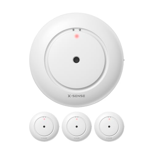 X-Sense Wi-Fi Wassermelder mit Batterie, Wassersensor IP66, WLAN-Wassersensor, ein Zubehörteil für das SWS54-Wassersensor-Kit, Einzelverpackung, Modell SWS51, 3 Stück