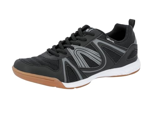 Lico Herren Fit Indoor Hallenturnschuh, Schwarz Grau, 40 EU