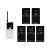 Retekess TT116 Audio-Tourguide-System, Kabelloses Tourguide-System, Tourguide-Mikrofon, Rauschunterdrückung, 200 m, Tourguide-Set für Tourismus, Fabrik, Hochschule (1 Sender, 5 Empfänger)