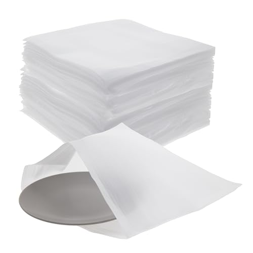 LOGIC PACK Verpackungsmaterial 100 Stk. Schaumfolie für Umzug Lagerung von Geschirr und Glas, leicht und halbtransparent Packpapier Umzugsmaterial 300 mm x 300 mm x 1 mm (Schaumstoffbeutel)