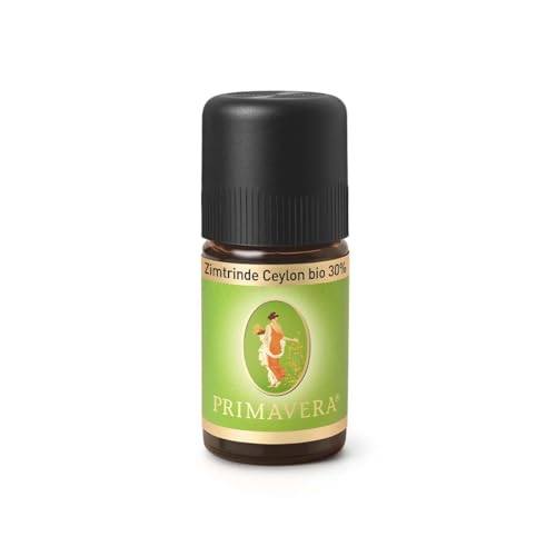 PRIMAVERA Ätherisches Öl Zimtrinde Ceylon bio 30% 5 ml - Aromaöl, Duftöl, Aromatherapie – süß, herb, würzig – erwärmend, anregend, inspirierend – vegan