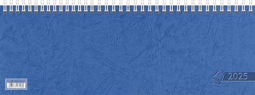Glocken Querterminbuch (2025), 2 Seiten = 1 Woche, 297 × 105 mm, 112 Seiten, Karton-Umschlag, blau