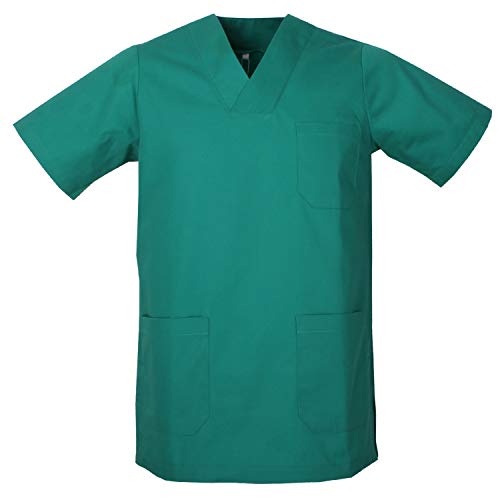 MISEMIYA - Medizinische Uniformen Unisex Top Krankenschwester Krankenhaus Berufskleidung - Medium, Grün