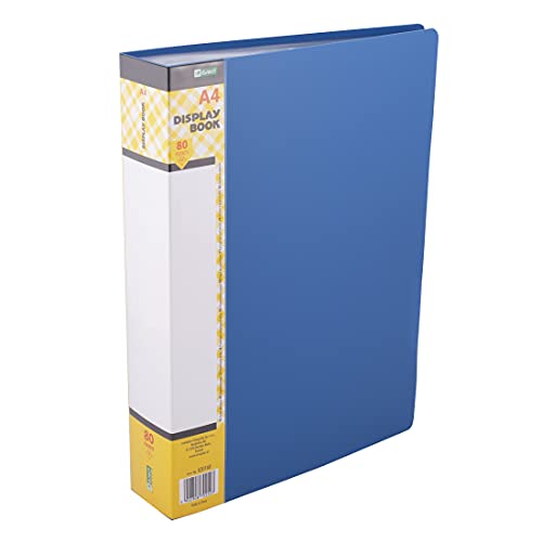 D.RECT Sichtbuch PP A4 | 80 Hüllen | Sichtmappe | Solid | Präsentationsordner | Angebotsmappen |Blau