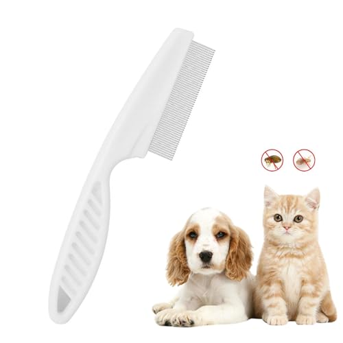 Flohkamm für Katzen - Flohkamm Hunde Profi Haustierkamm,Hundekämme zum zur Entfernung von Flöhen, Zecken, Sanften Pflege Tränenflecken, Schuppen Läusekamm für kleine, mittlere und große Haustiere