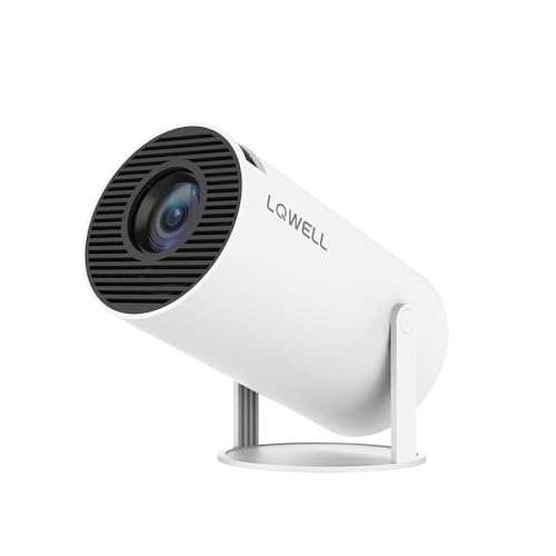 LQWELL HY300 PRO Mini Beamer, 4K 1080P Unterstützung, mit Android 11, WiFi 6, Bluetooth 5.0, unterstützt Airplay & Miracast, tragbarer Heim- und Outdoor-Projektor, für Android/iPhone (Gebraucht)