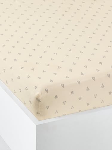 VERTBAUDET Bettwäsche für Babys, Seabeige, bedruckt, 70 x 140 cm, Marineblau