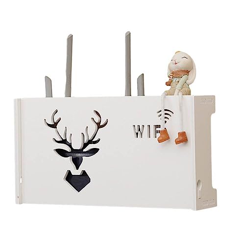 Kabelmanagement Bins Wand-Router-Box, Büro-Dekoration, Konsole, WLAN-Box, TV, untere Plug-in-Abschirmbox, kabellose Aufbewahrungsboxen, Rack-Halterung Kabelbox (Size : B)